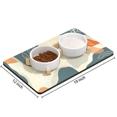 Tapete Rnivvi para alimentación anti-deslizante para perros y gatos, ideal para derrames.