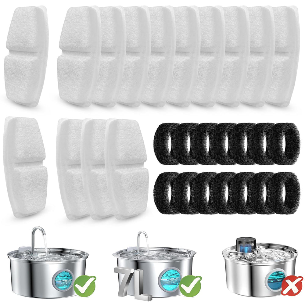 Filtros ROCK BEARD para fuente de gatos 3.2L y 7L, filtración mejorada