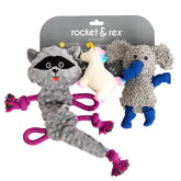 Rocket & Rex: unicornio de goma con sonido para perros pequeños