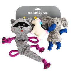 Rocket & Rex: unicornio de goma con sonido para perros pequeños