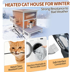 Rockever casa-gato-interior-amplio: espacio cómodo para 1-2 felinos