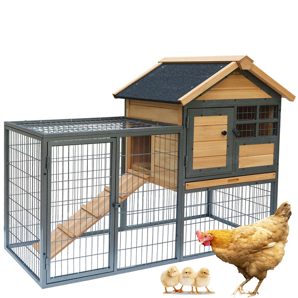Rockever gallinero dos niveles para uso interior y exterior, estructura estable.