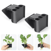 Roetelo soporte planta acuática con tres huecos negro para acuario y plantas.