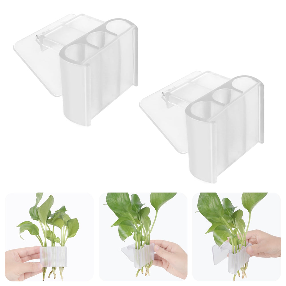 Roetelo soporte plantas acuáticas de 3 huecos para cultivo estable y atractivo visual