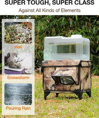 Cama calefactable exterior Rolimate, calor confiable para gatos en exteriores.
