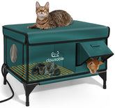 La casa para gatos Rolimate exterior indestructible ofrece refugio duradero en exteriores.