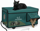 Rolimate casa-gatos-caliente-exterior-verde refugio cálido para exteriores
