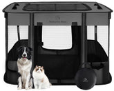 Romantic Bear jaula plegable para perros, espacio seguro en casa.