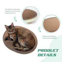 ROMOHOM nido ovalado para gato, ofrece refugio cómodo para siestas tranquilas.