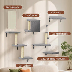 ROMSPRI trepadores en pared, segundo conjunto para gatos grandes, movimientos seguros.