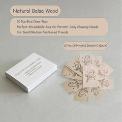 ROOJUNE material de balsa natural, 100% seguro para masticar en jaula.