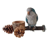 ROOJUNE percha para aves con conos de pino: estimula masticación y forrajeo.
