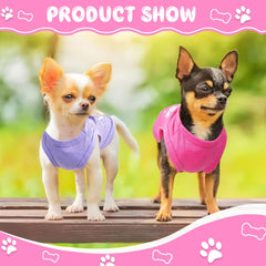 Camiseta fácil de poner para perros pequeños, sin cierres, rosa