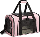 ROSEBB Transportín para gatos y perros rosa, cómodo para viajes.