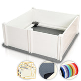 Roslaemic caja de parto 48x48 con barandas para mayor seguridad de cachorros