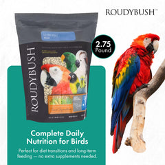 RoudyBush pellets para aves con maiz y trigo, nutrición diaria.