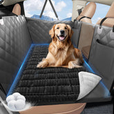 ROUWINNE cama para perro trasero con base antideslizante mantiene seguro durante el viaje.
