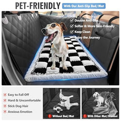 ROUWINNE cama para perro en coche con tejido felpa suave