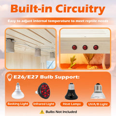 Royxen tanque reptil sistema de iluminacion integrado para control de temperatura
