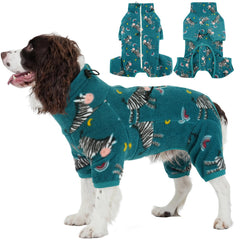ROZKITCH pijama para perro grande con interior suave de forro polar, comodidad en paseos.