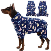 ROZKITCH pijama para perro grande polar frontal mantiene cálido el torso durante paseos