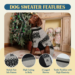 ROZKITCH suéter perro diseño fair isle para looks festivos