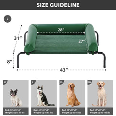 Cama exterior para perro con diseño en U y soporte de cuello cómodo