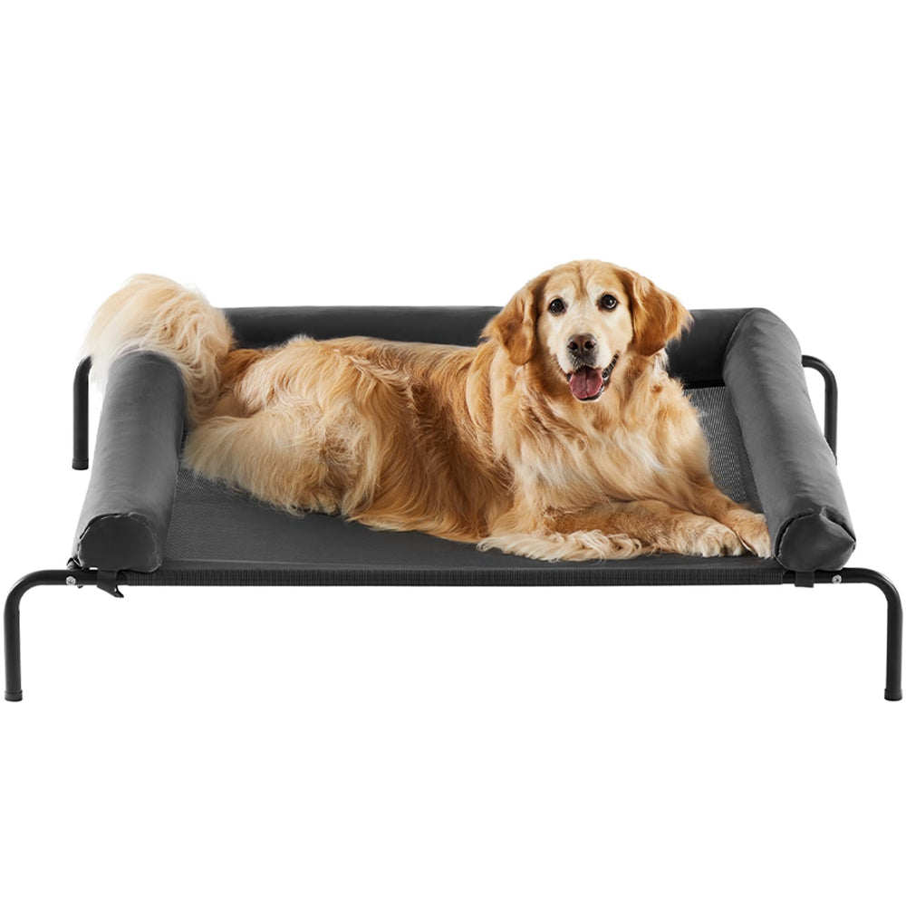 Cama elevada para perros RRPETHOME, grande y fresca para exterior.