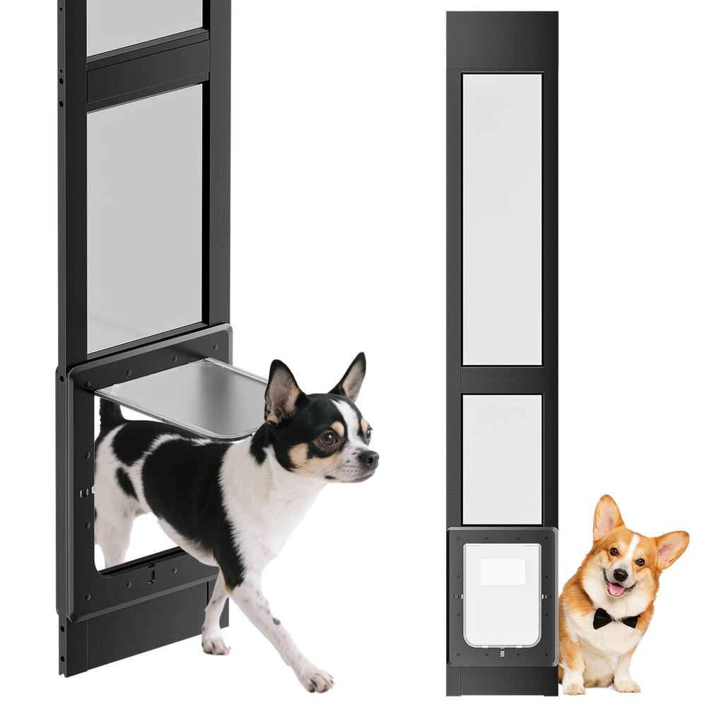 RSEORD puerta corredera para perros en cristal, acceso cómodo al patio.