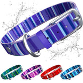 Rubyloo collar impermeable morado con cierre de metal resistente para paseos diarios