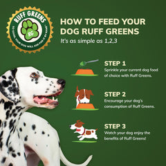 Ruff Greens, fórmula avanzada para el cuidado de las caderas en razas grandes.