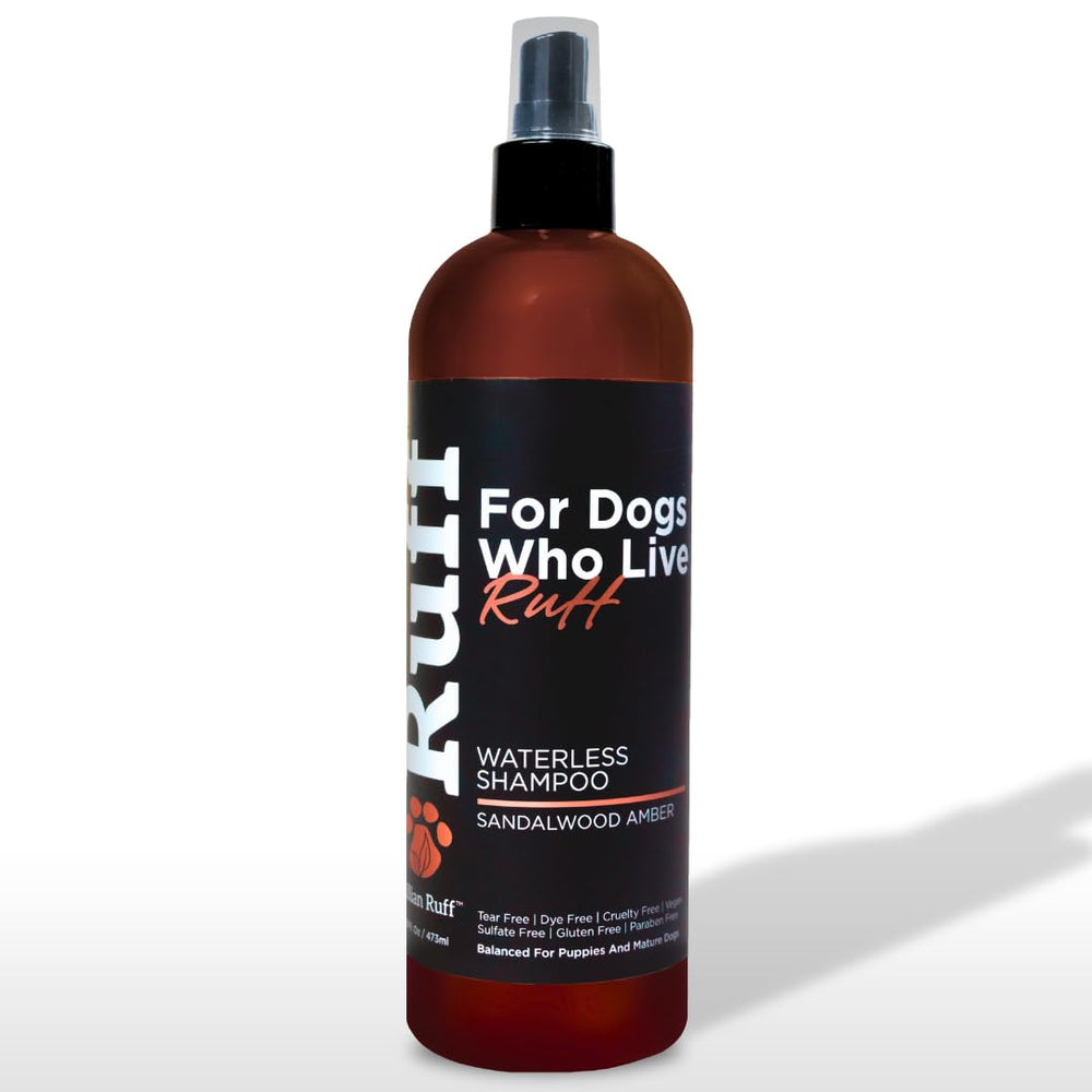 Ruff Lillian Ruff spray sin enjuague para limpieza rápida del pelaje.