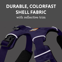 Ruffwear Front Range: espuma acolchada en pecho para confort.