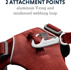 Ruffwear Front Range Harness ajuste de cuatro puntos para perros grandes.