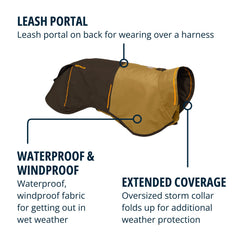Ruffwear: cuello de tormenta sobredimensionado para protección adicional.