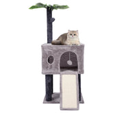 Runske árbol de gatos 41 pulgadas multicapas, descanso y juego para felinos curiosos.