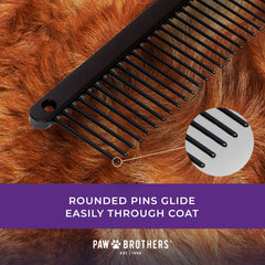 Mango ergonómico para agarre cómodo durante grooming