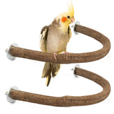 Rypet percha natural de madera para jaula, agarre firme y seguro para aves.