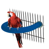 Rypet percha en U para loros azul, ideal para juego y descanso en jaula.
