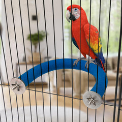 Rypet percha en U para loros azul, instalación rápida sin herramientas.