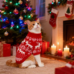 Rypet sudadera navidad gato, detalle reno y copos para look festivo.