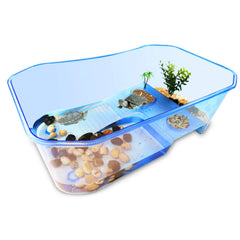 Rypet tanque para tortugas con vista frontal para observar al animal con claridad