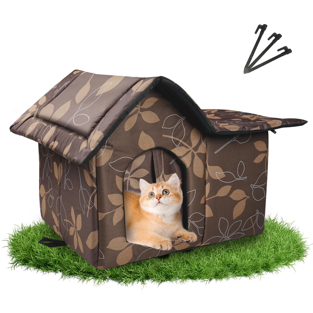 RYUNVOVO casa para gatos exterior impermeable ofrece refugio seguro en cualquier clima.