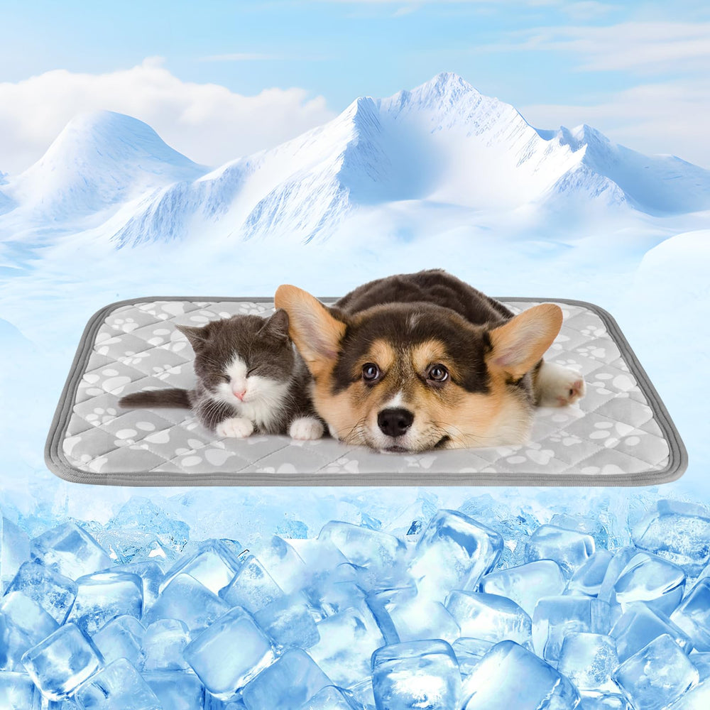 Rywell alfombra refrigerante para perros gris, diseño moderno para uso en casa o al aire libre.