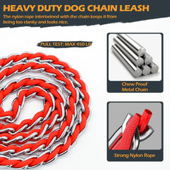 S-ETOVUS cadena cromada resistente para perros grandes