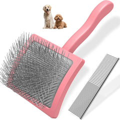 Saccison Cepillo Slicker con pines largos para penetrar el pelaje profundo sin irritar la piel.