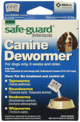 SAFE-GUARD desparasitante para perros en bolsa de 2 g para dosis diarias.
