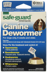 SAFE-GUARD desparasitante para perros en bolsa de 2 g para dosis diarias.