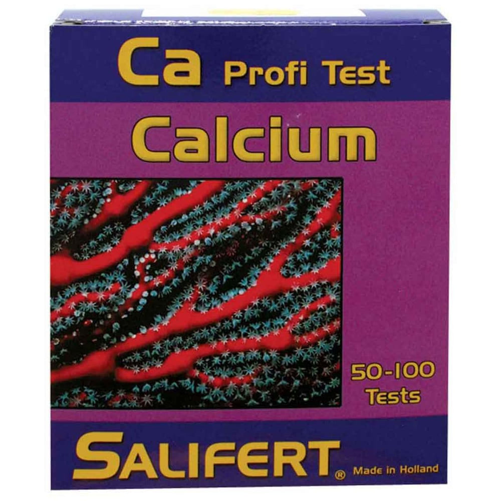 Salifert calcio: prueba en frasco para lectura precisa en acuario marino.
