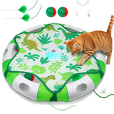 Salodal juguete para gatos con pluma móvil, ideal para ejercicio diario.